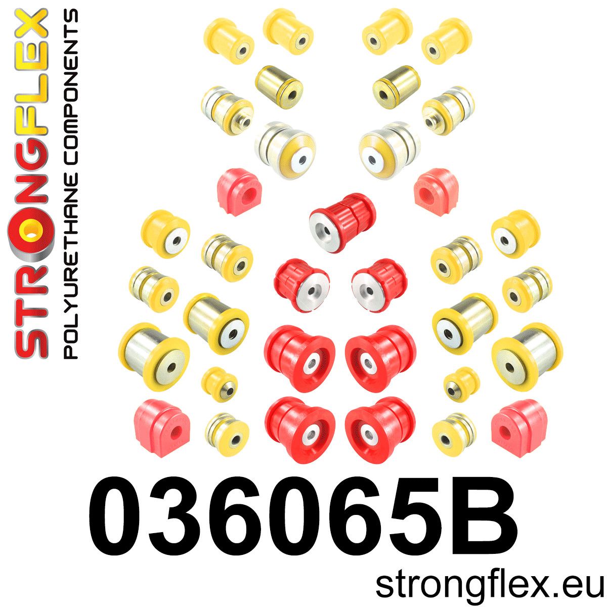 Kit complet bucse poliuretan Strongflex pentru suspensie - BMW Seria 5 - 036065B