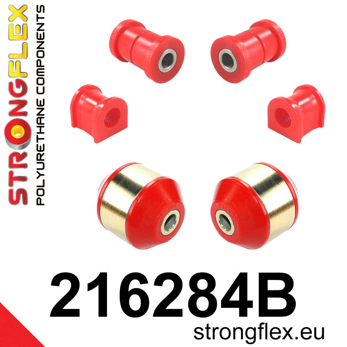 Kit bucse poliuretan Strongflex suspensie fata - Toyota Yaris, Yaris Verso - 216284B