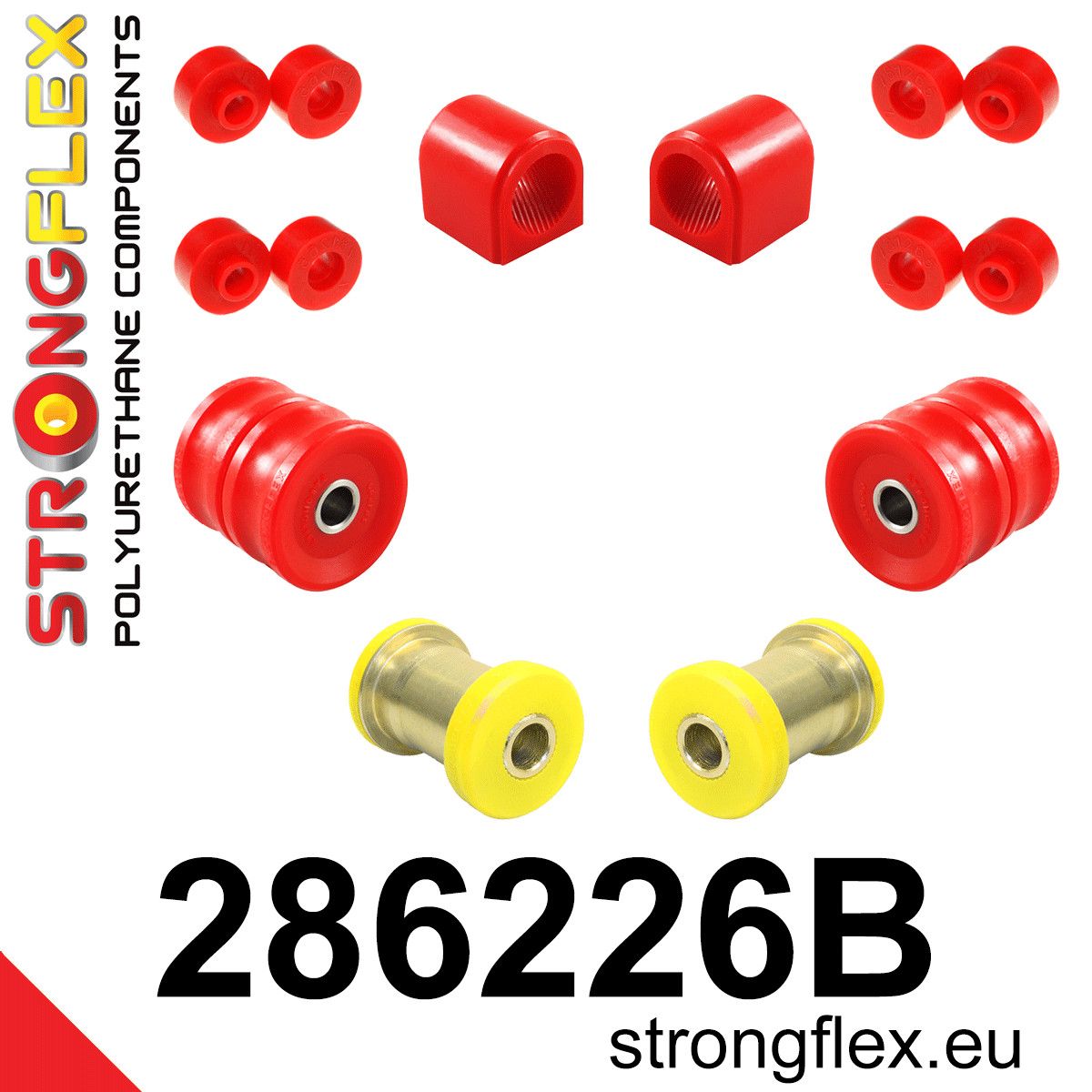 Kit bucse poliuretan Strongflex suspensie fata - Nissan Silvia / 200SX - 286226B