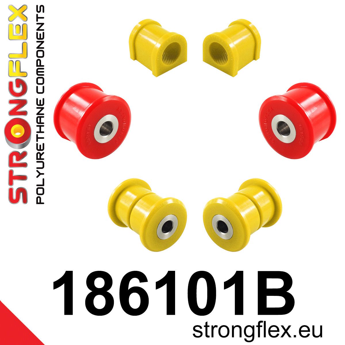 Kit bucse poliuretan Strongflex suspensie fata - Porsche 911, Boxster / Cayman - 186101B