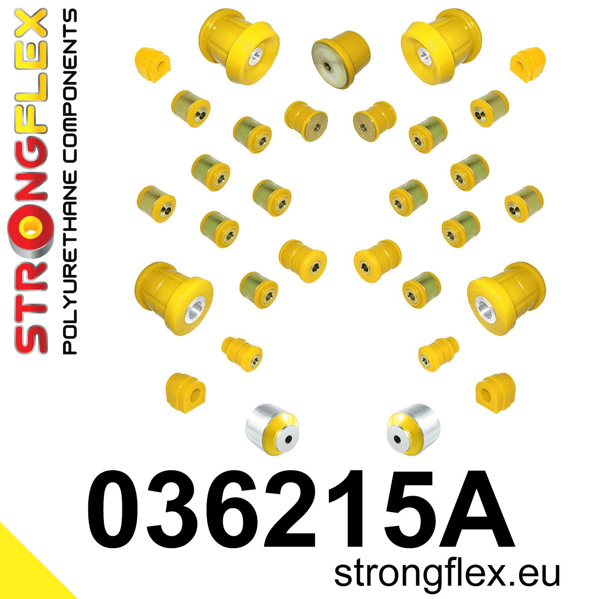 Kit complet bucse poliuretan Strongflex pentru suspensie SPORT - BMW Seria 1, Seria 3 - 036215A