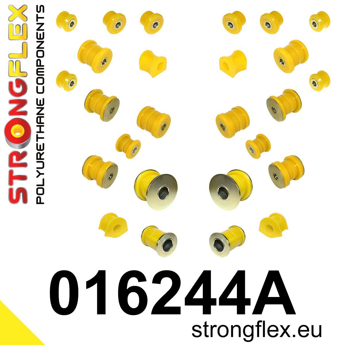 Kit complet bucse poliuretan Strongflex pentru suspensie SPORT - Alfa Romeo GTV, Spider - 016244A