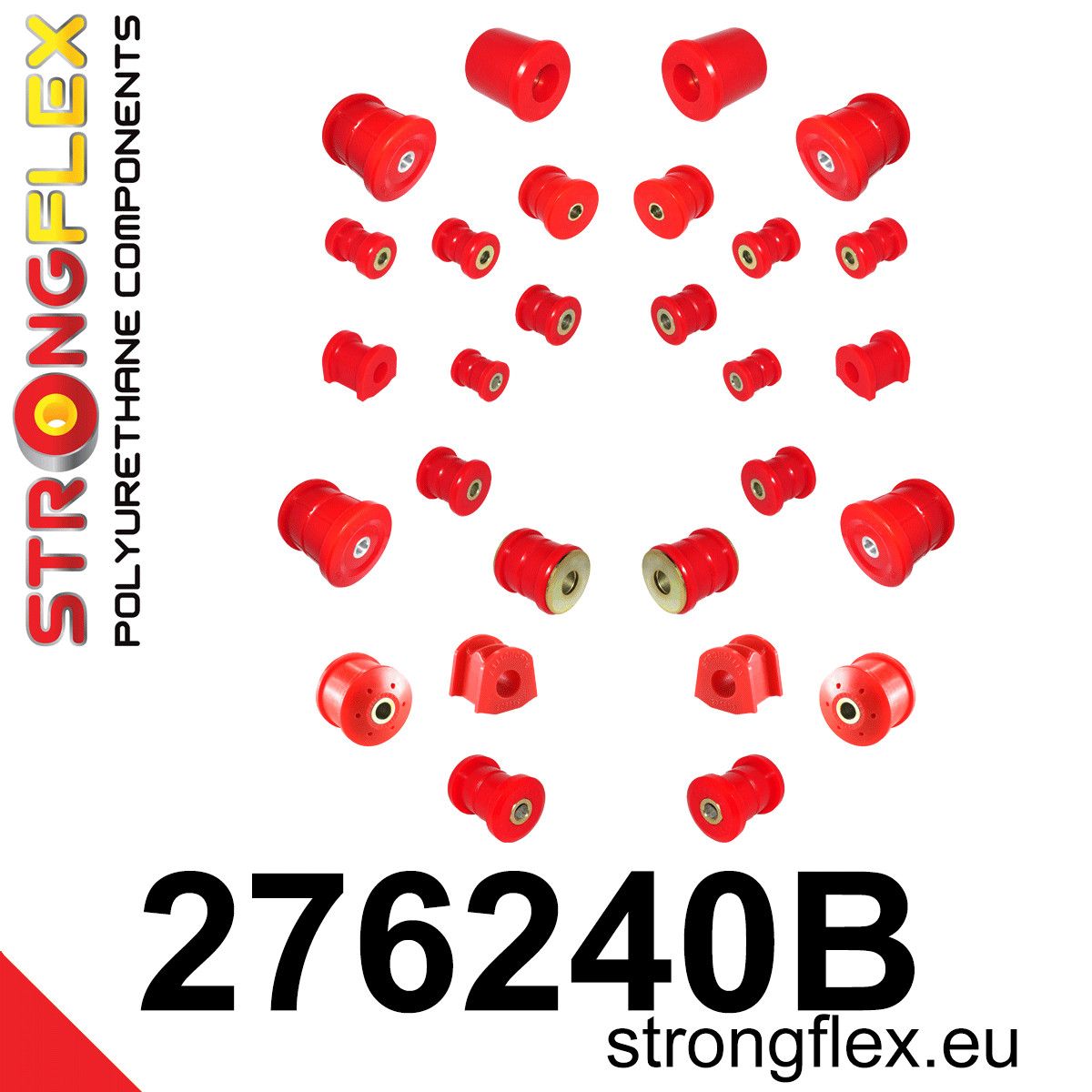 Kit complet bucse poliuretan Strongflex pentru suspensie - Subaru Legacy/Outback - 276240B