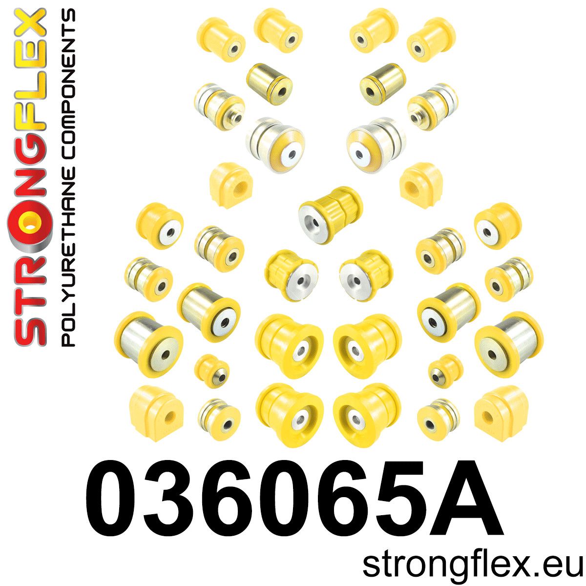 Kit complet bucse poliuretan Strongflex pentru suspensie SPORT - BMW Seria 5 - 036065A