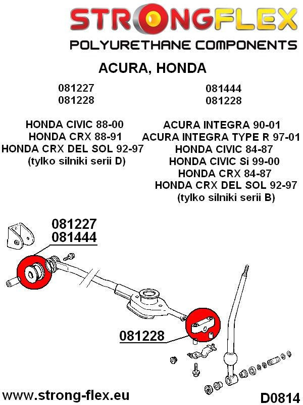 Bucsa poliuretan Strongflex stabilizatoare levier schimbator 32mm SPORT - Honda Civic - 081227A