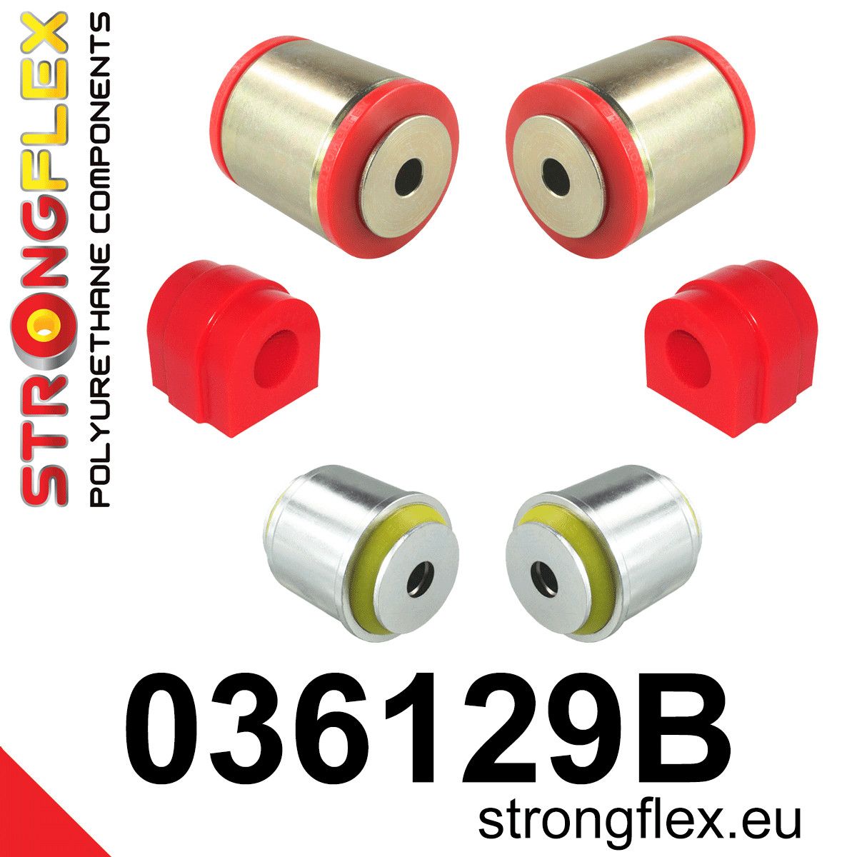 Kit bucse poliuretan Strongflex suspensie fata - BMW Seria 5 - 036129B