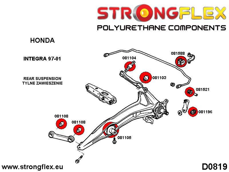 Bucsa poliuretan Strongflex bara stabilizatoare spate - Honda Integra - 081588B