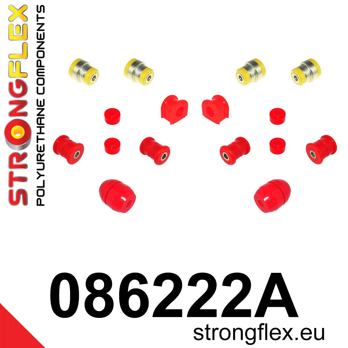 Kit bucse poliuretan Strongflex suspensie fata - Honda Prelude - 086222B