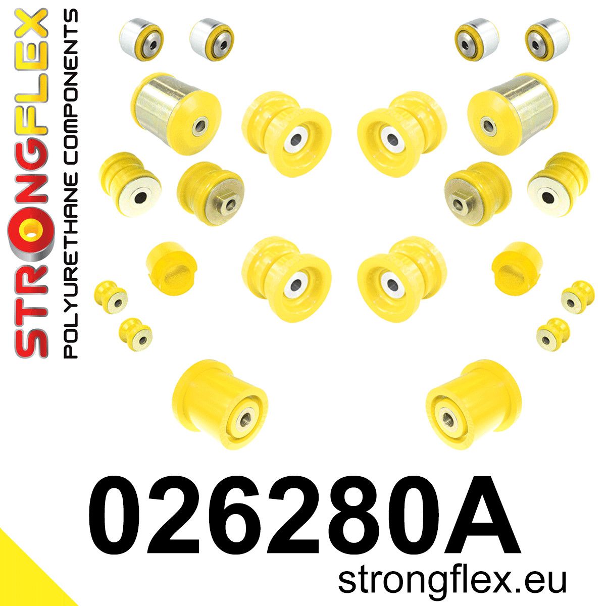 Kit complet bucse poliuretan Strongflex pentru suspensie SPORT - Volkswagen Passat - 026280A