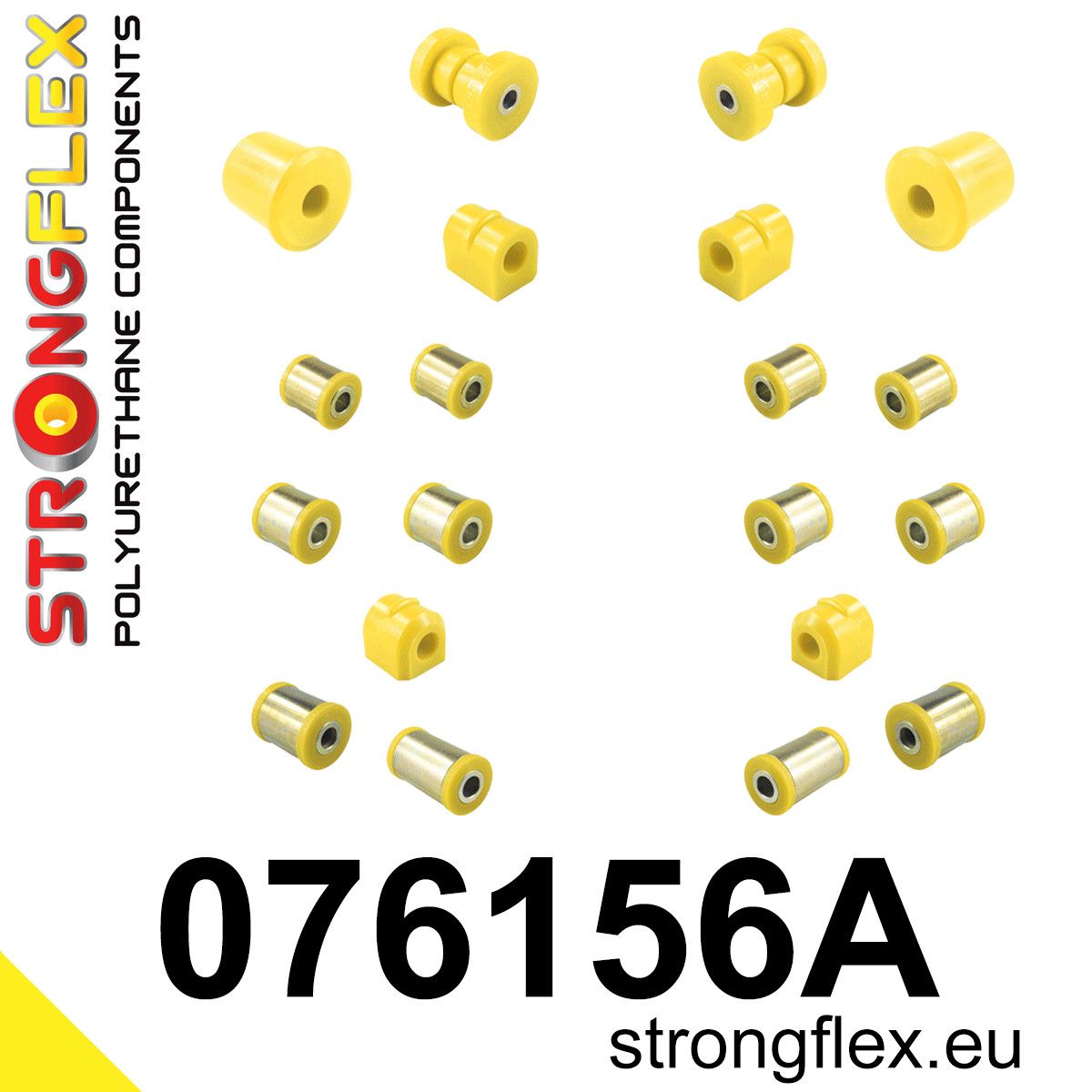 Kit complet bucse poliuretan Strongflex pentru suspensie SPORT - Ford Focus - 076156A