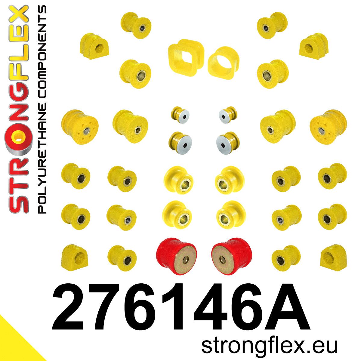 Kit complet bucse poliuretan Strongflex pentru suspensie SPORT - Subaru Forester - 276146A