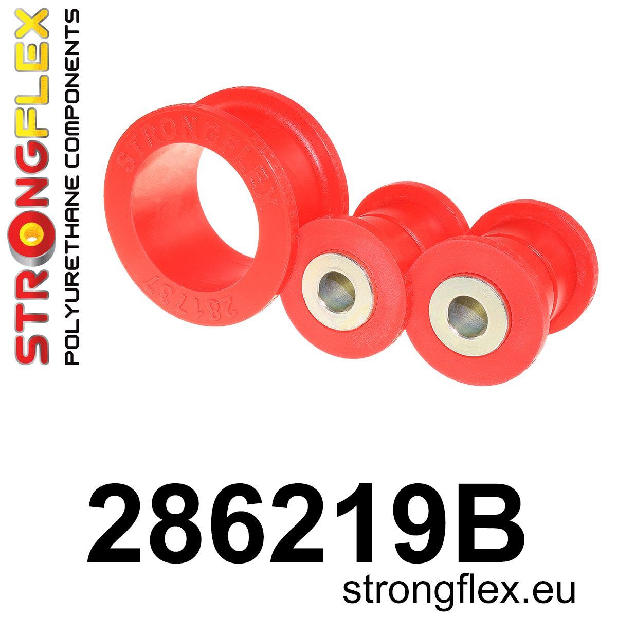 Kit bucse poliuretan Strongflex prindere caseta de directie - Nissan 350Z, Skyline - 286219B