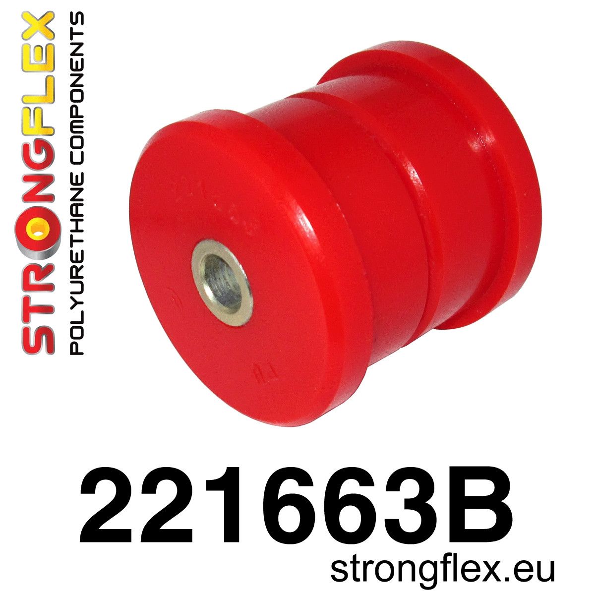 Piesa poliuretan Strongflex - posterioara tie bar to chassis frontala Bucsa - Audi A3 / S3 / RS3, TT / TTS / TTRS / Seat Leon - 221663B