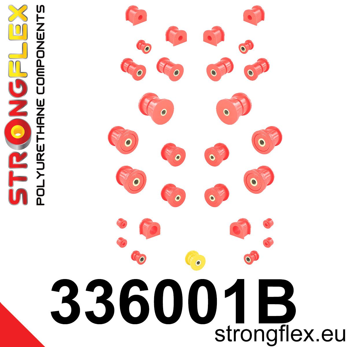 Kit complet bucse poliuretan Strongflex pentru suspensie - Jeep Cherokee - 336001B