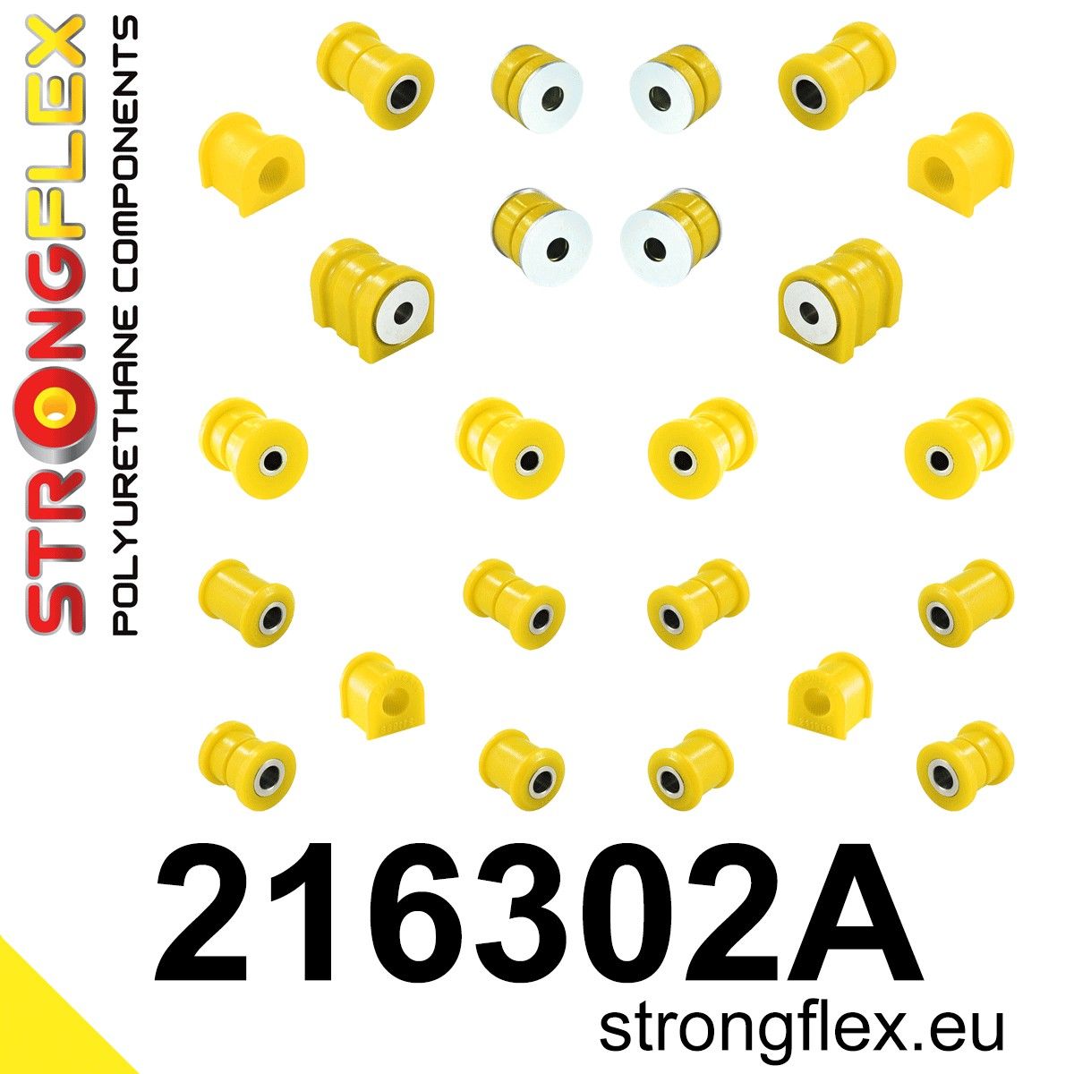 Kit complet bucse poliuretan Strongflex pentru suspensie SPORT - Toyota Celica - 216302A