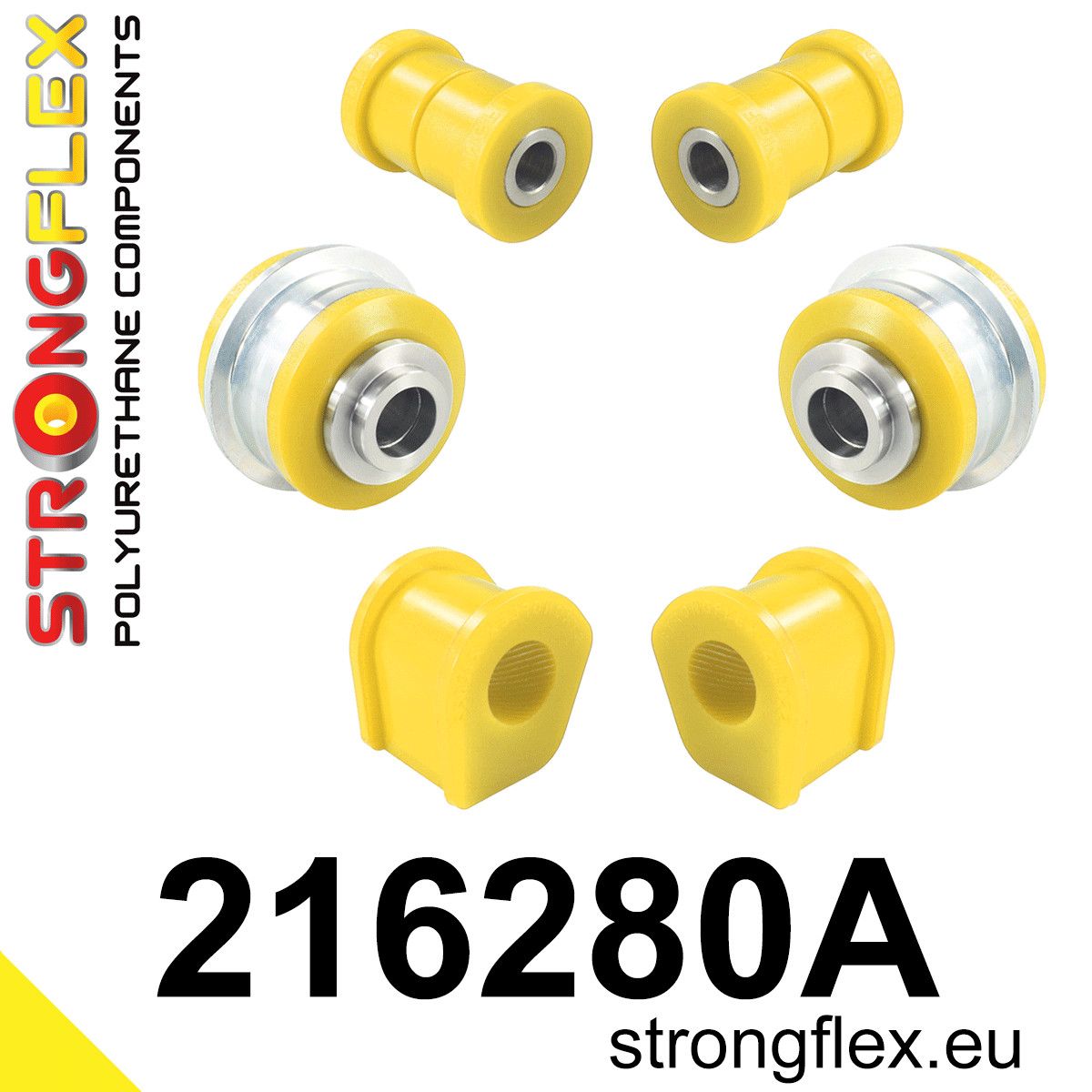 Kit bucse poliuretan Strongflex suspensie fata SPORT - Toyota Yaris - 216280A