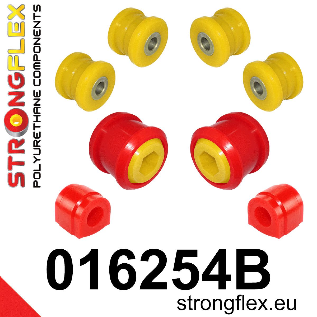 Kit bucse poliuretan Strongflex suspensie fata - Alfa Romeo 159, Brera, Spider - 016254B