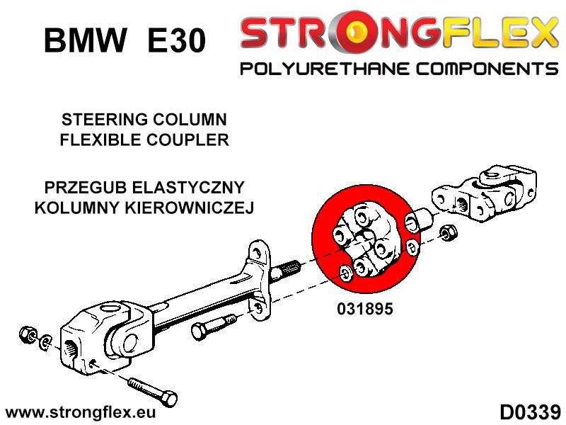 Piesa poliuretan Strongflex - Cuplaj elastic coloana directie SPORT - BMW Seria 3 - 031895A
