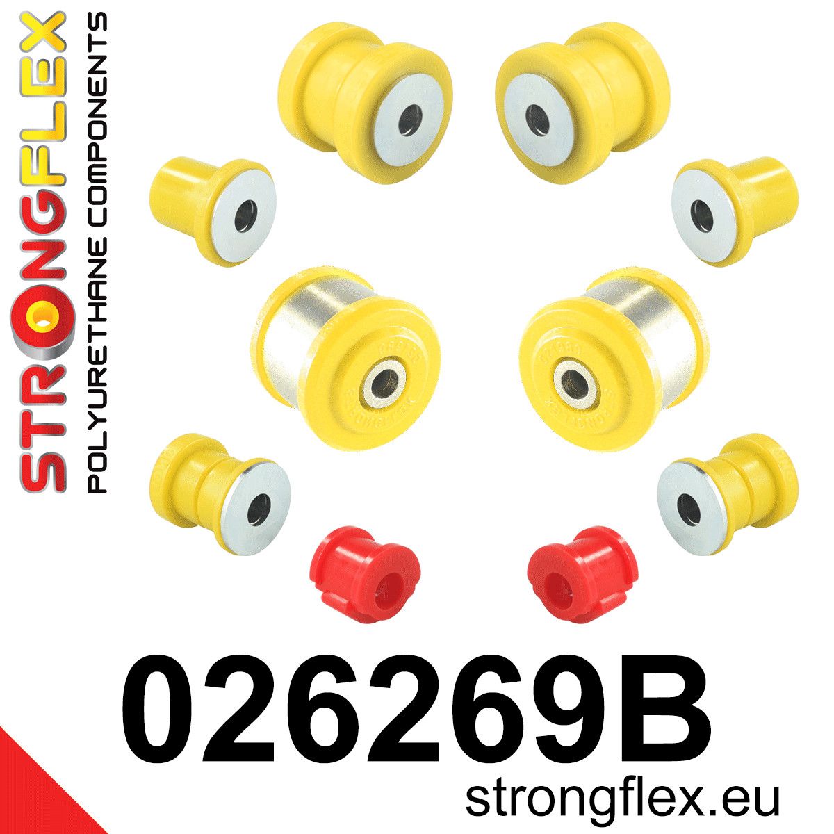 Kit bucse poliuretan Strongflex suspensie spate - Audi 100 / S4 - 026269B