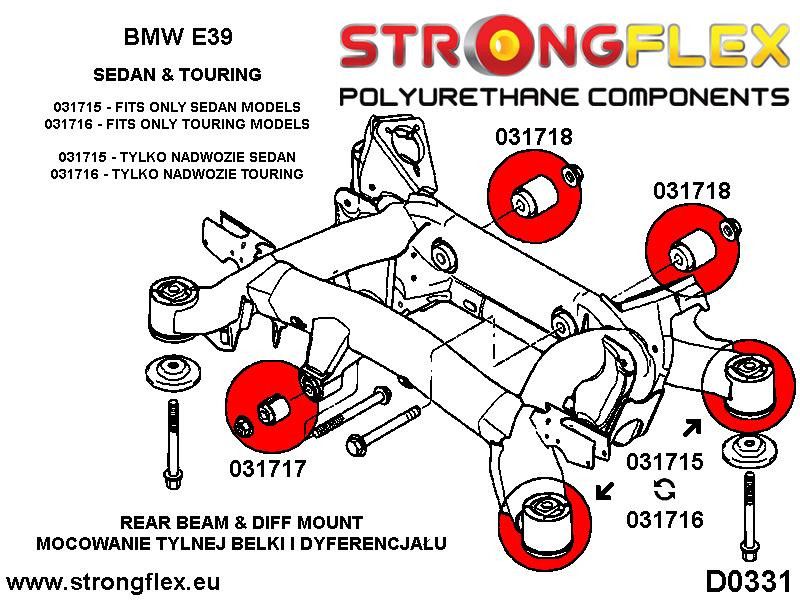 Bucsa poliuretan Strongflex prindere punte spate SPORT - BMW Seria 5 - 031715A
