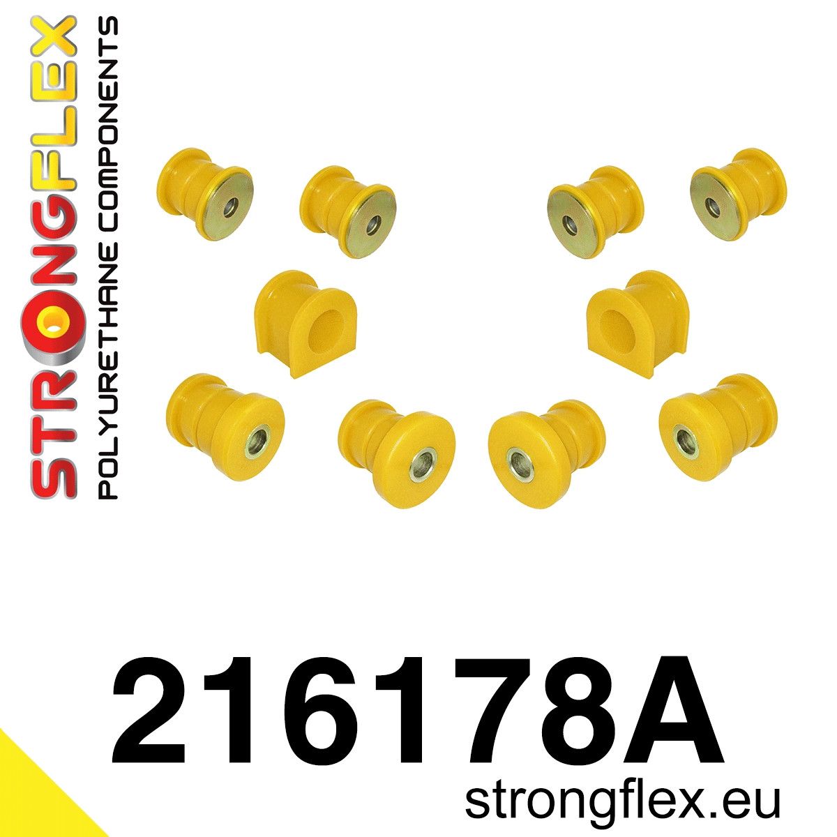 Kit bucse poliuretan Strongflex suspensie fata SPORT - Toyota Supra - 216178A