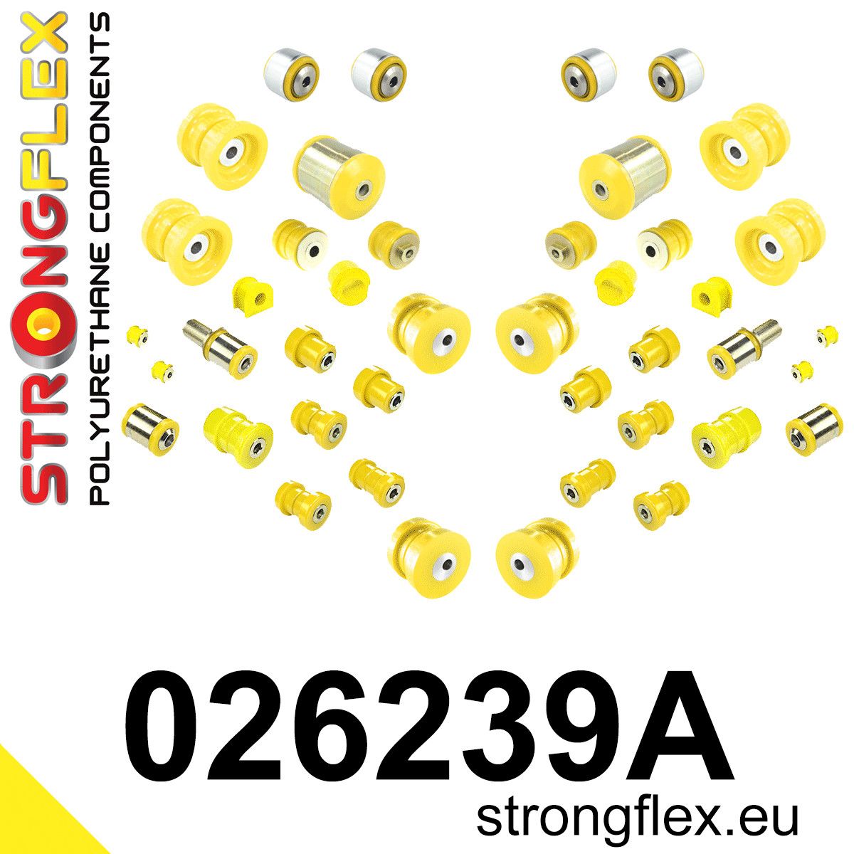 Kit complet bucse poliuretan Strongflex pentru suspensie SPORT - Volkswagen Passat - 026239A