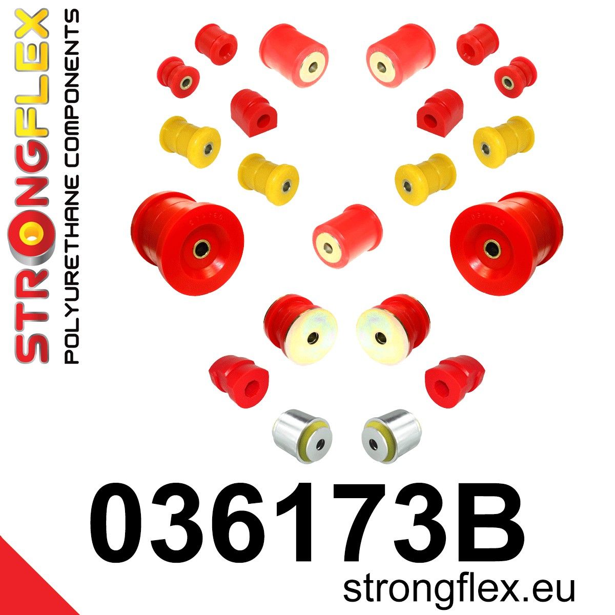 Kit complet bucse poliuretan Strongflex pentru suspensie - BMW Seria 5 - 036173B