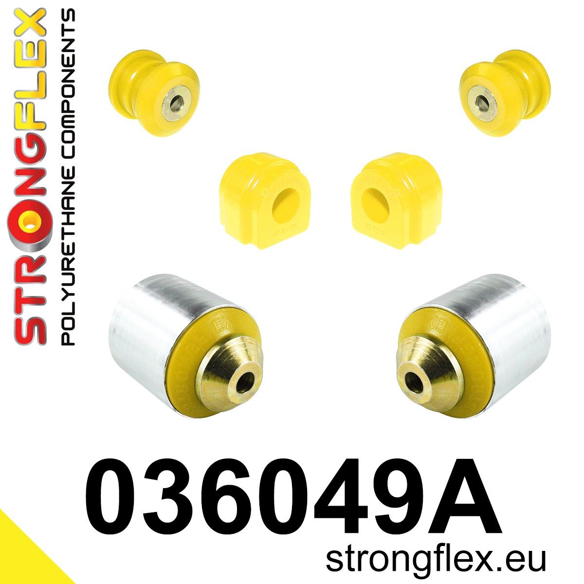 Kit bucse poliuretan Strongflex suspensie fata SPORT - BMW Seria 1, Seria 2, Seria 3, Seria 4 - 036049A