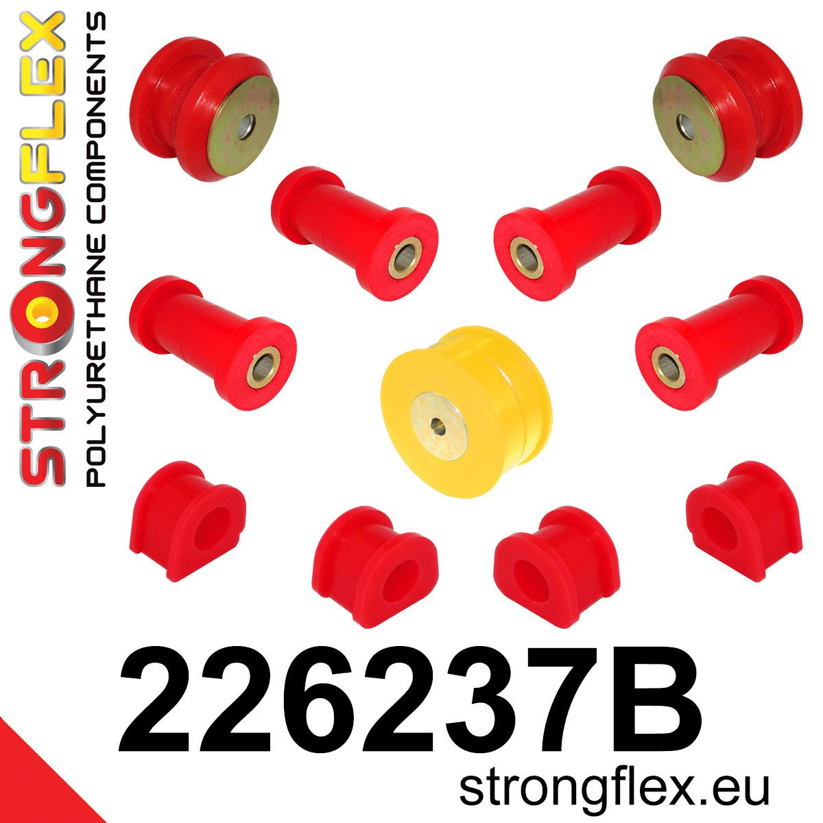 Kit bucse poliuretan Strongflex suspensie spate - Volkswagen Golf, Jetta, Passat - 226237B