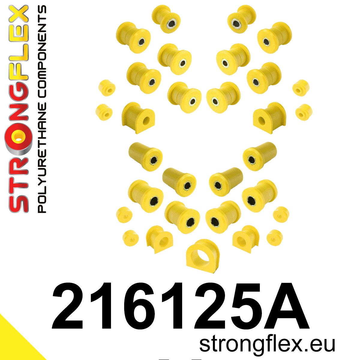 Kit complet bucse poliuretan Strongflex pentru suspensie SPORT - Toyota 4Runner, Land Cruiser - 216125A