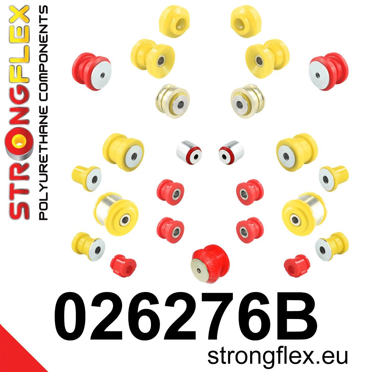 Kit complet bucse poliuretan Strongflex pentru suspensie - Audi 100 / S4 - 026276B