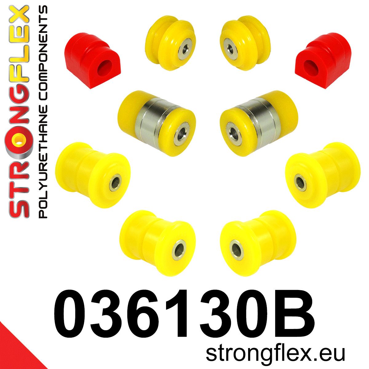 Kit bucse poliuretan Strongflex suspensie spate - BMW Seria 5 - 036130B