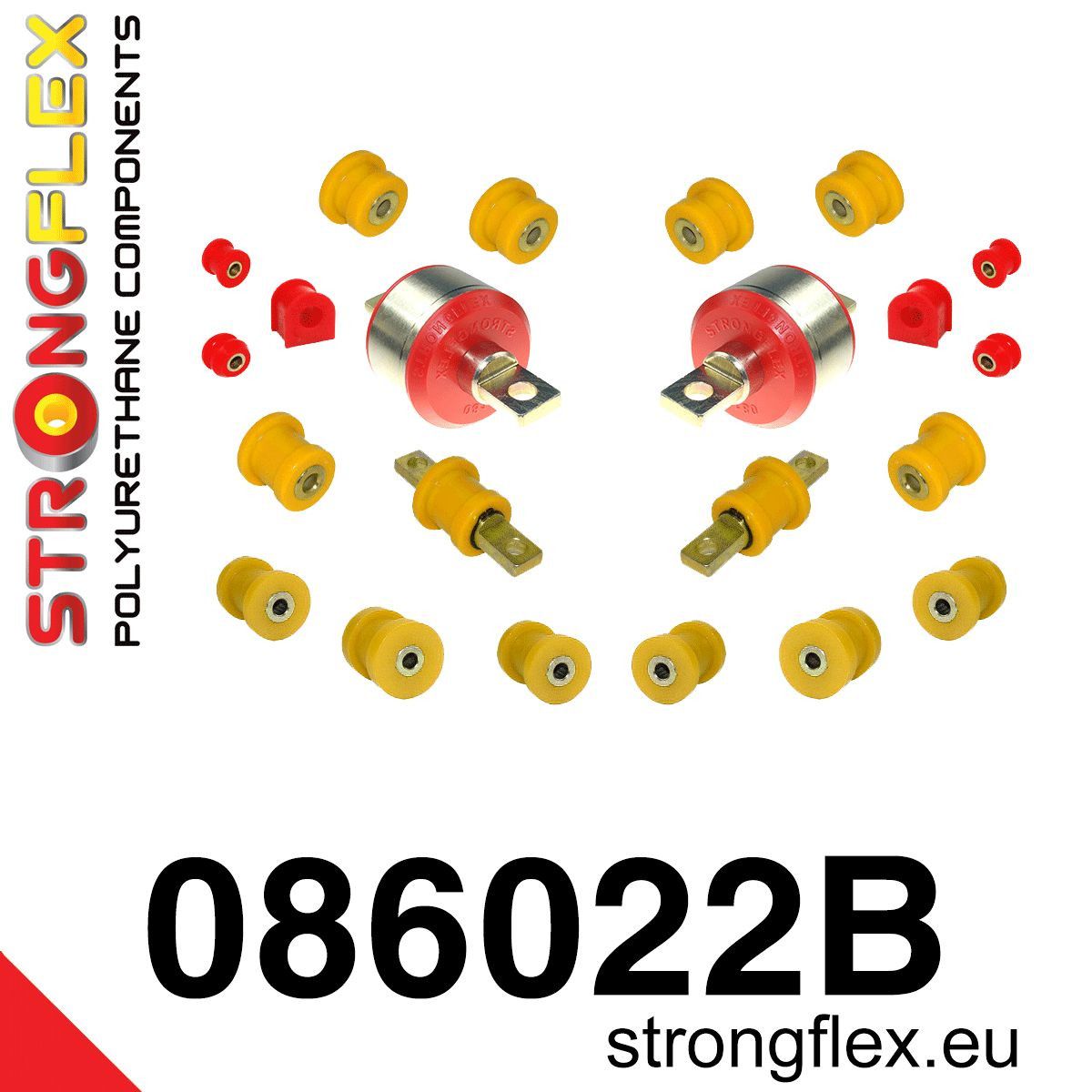 Kit bucse poliuretan Strongflex suspensie spate - Honda Civic - 086022B