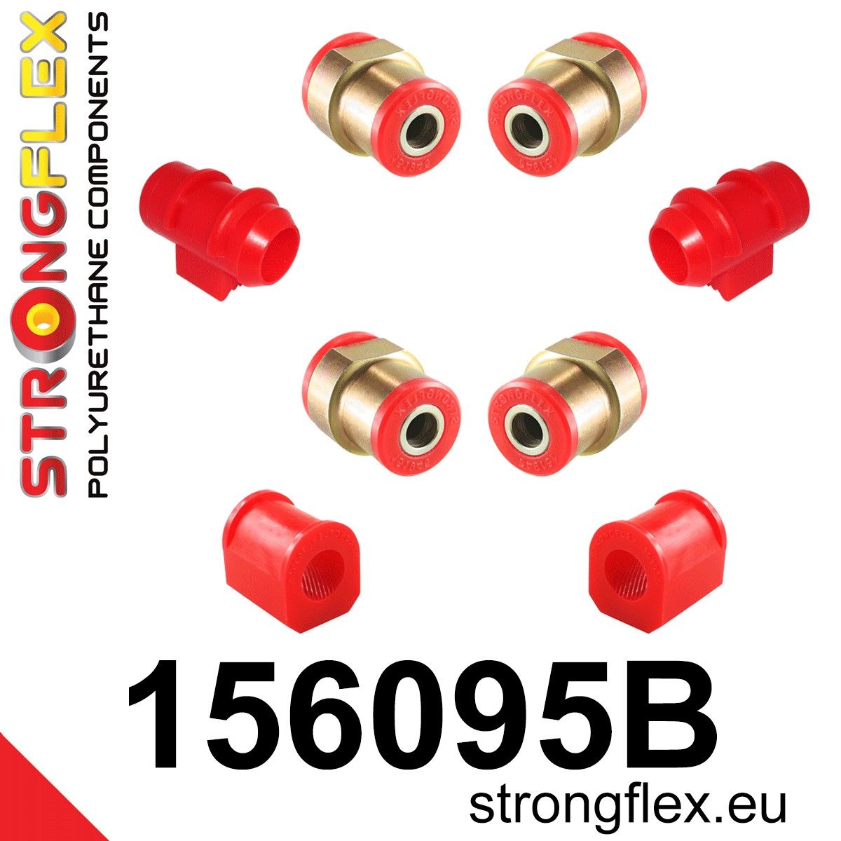 Kit bucse poliuretan Strongflex suspensie fata - Renault 5, Rapid / Extra / Express - 156095B