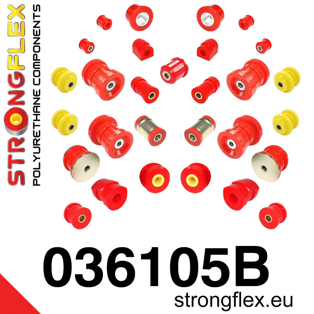 Kit complet bucse poliuretan Strongflex pentru suspensie - BMW Seria 3 - 036105B