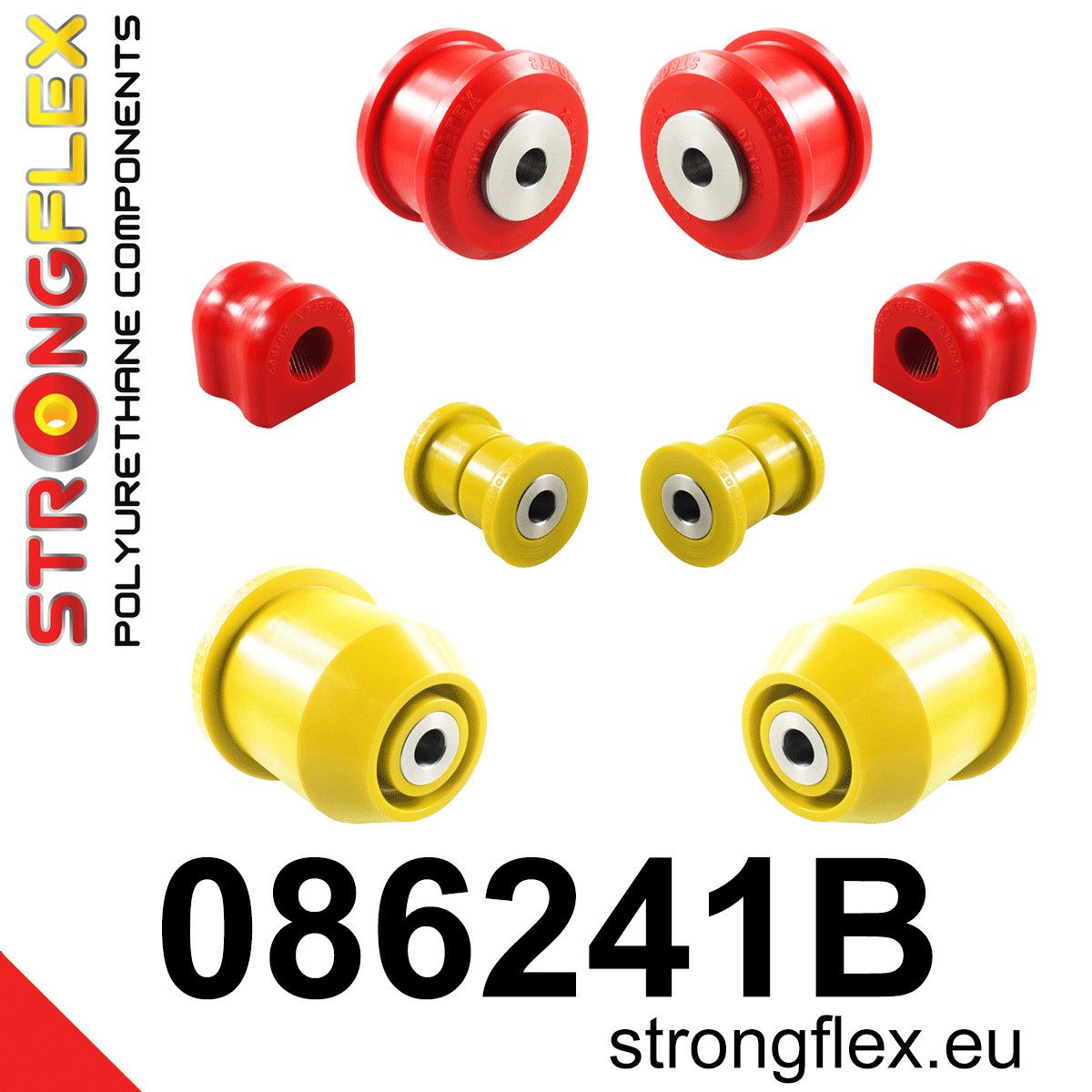 Kit bucse poliuretan Strongflex suspensie fata si punte spate - Honda Civic - 086241B