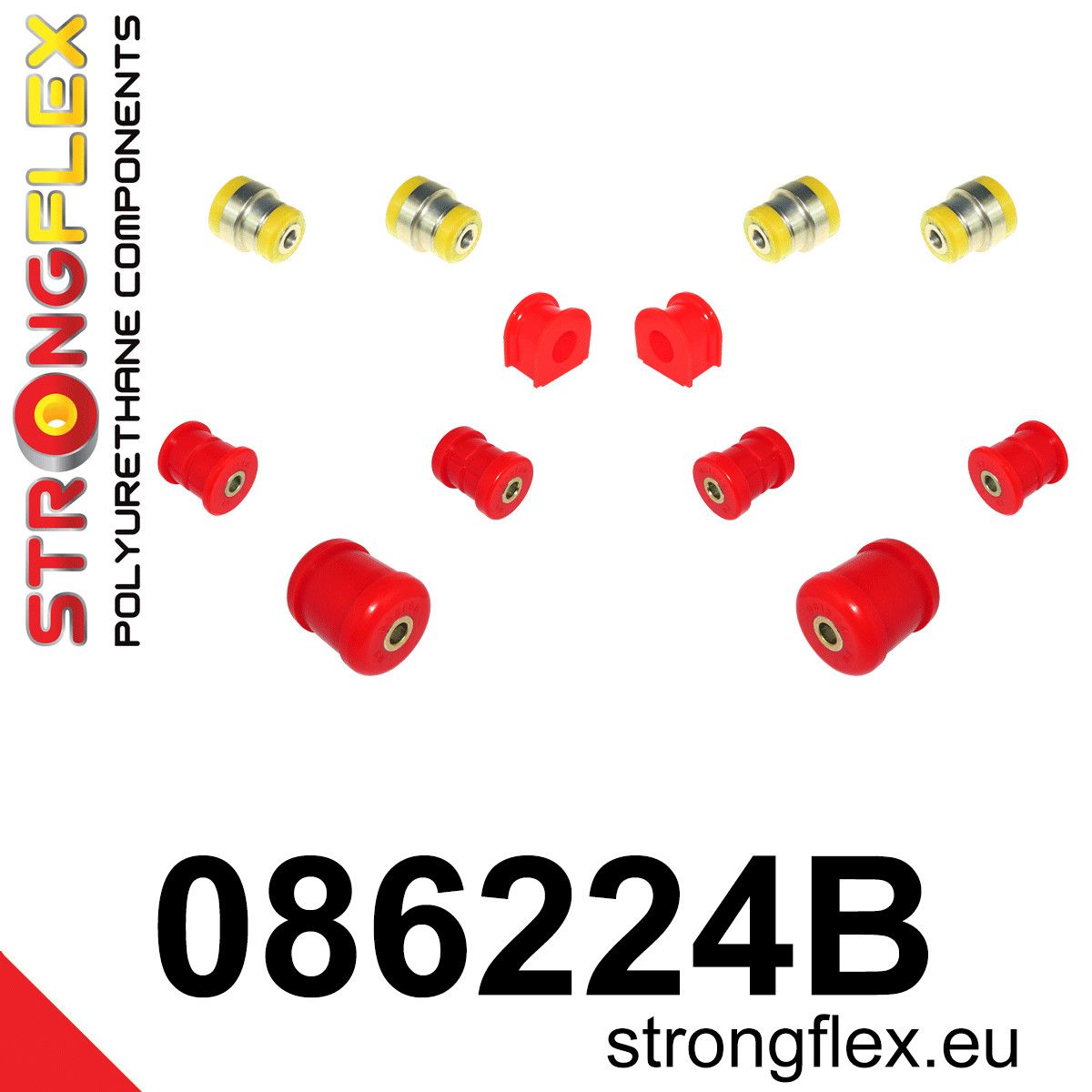 Kit bucse poliuretan Strongflex suspensie fata - Honda Prelude - 086224B