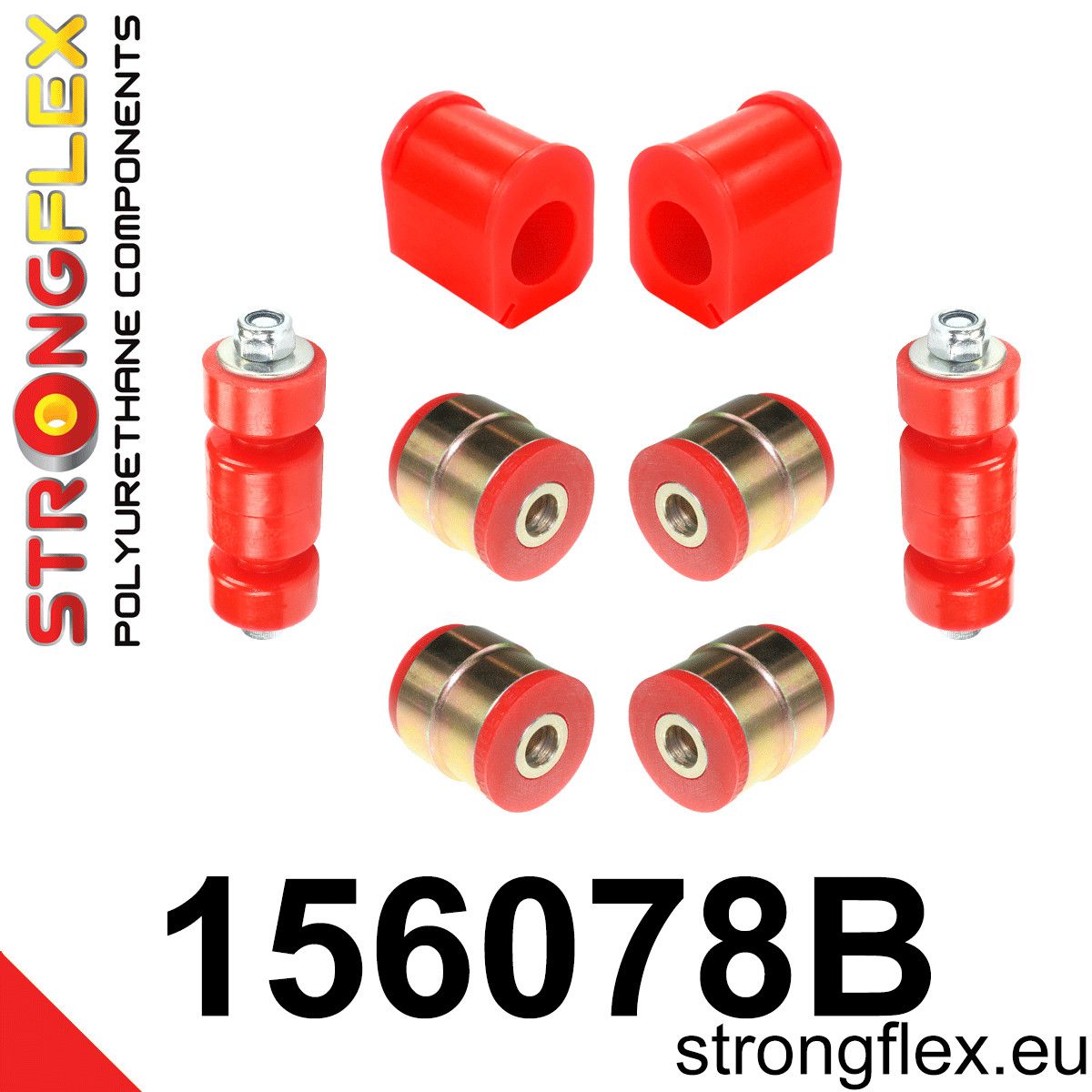 Piesa poliuretan Strongflex - frontala kit suspension bushes - Renault Clio - 156078B