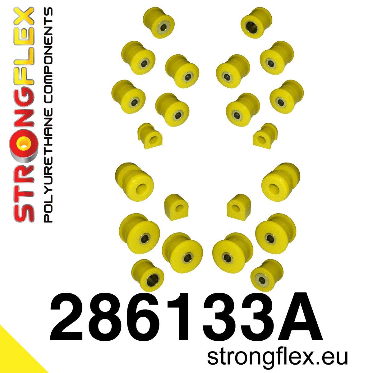Kit complet bucse poliuretan Strongflex pentru suspensie SPORT - Nissan Patrol / Safari - 286133A