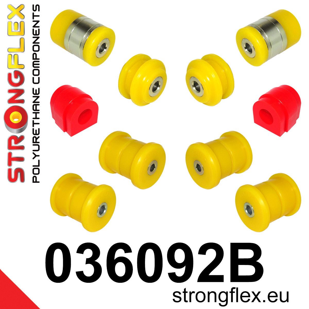 Kit bucse poliuretan Strongflex suspensie spate - BMW Seria 5, Seria 6 - 036092B