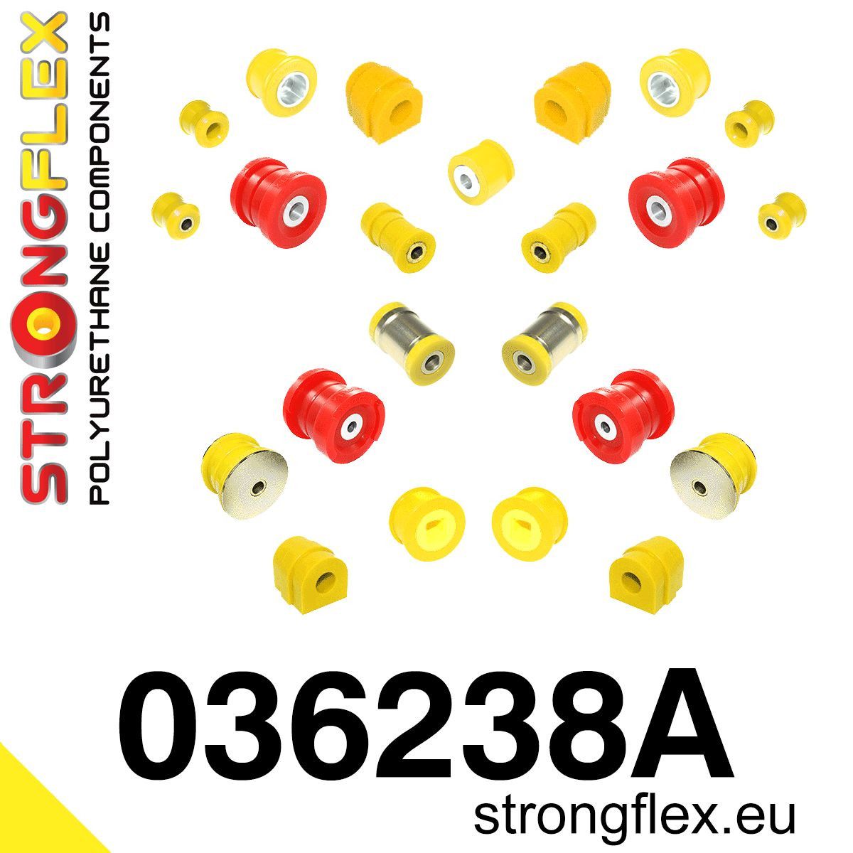 Kit complet bucse poliuretan Strongflex pentru suspensie SPORT - BMW Seria 3, Z4 - 036238A
