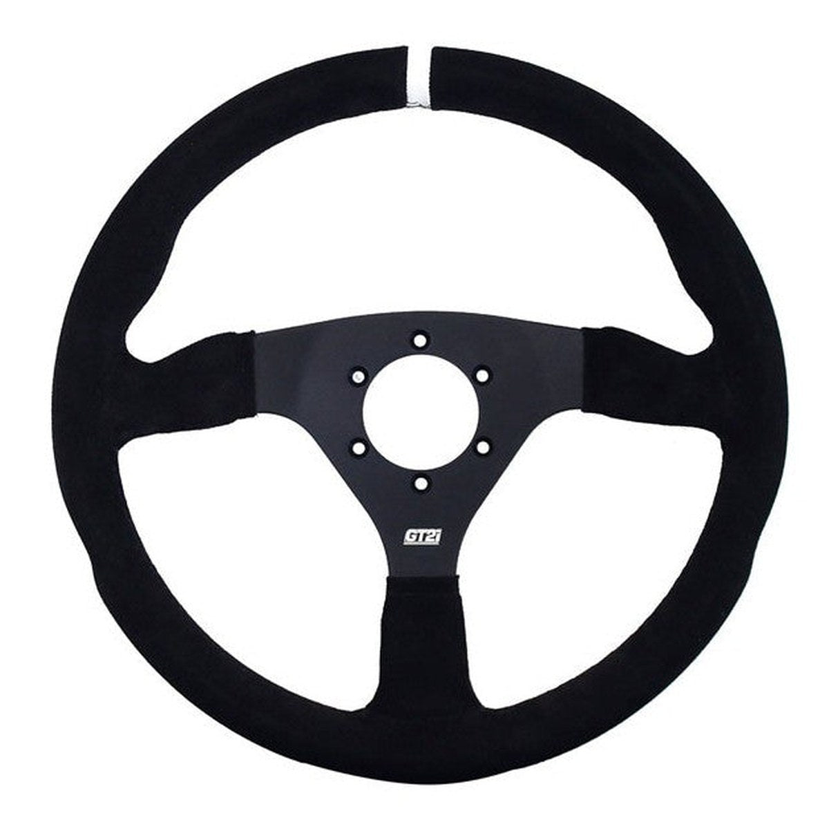 Volan GT2i Pro 350 mm Piele Intoarsa Negru, Plat
