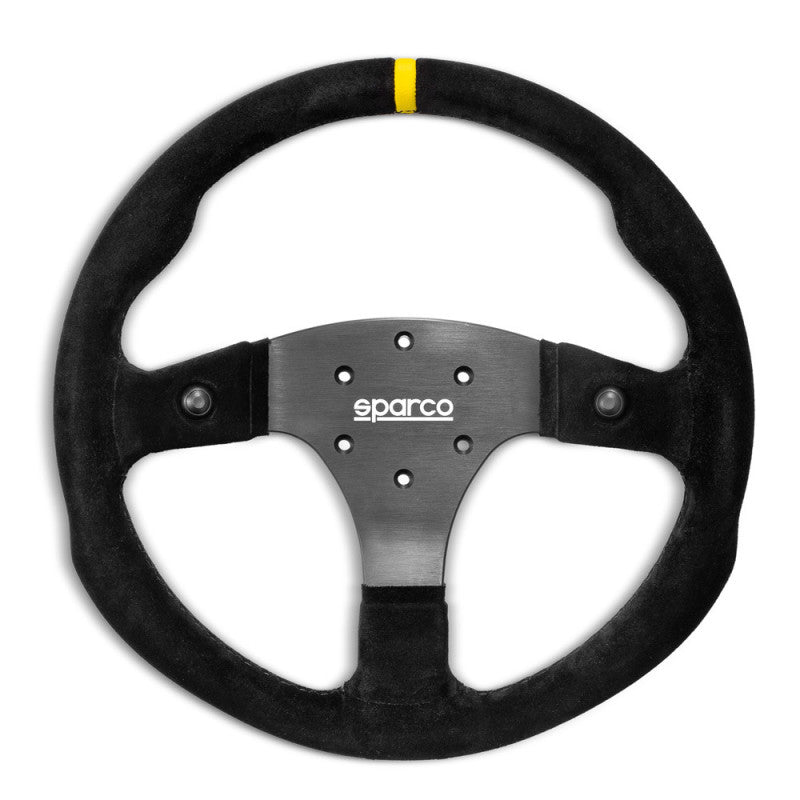 Volan Sparco R350B Piele Intoarsa cu Butoane - 350mm
