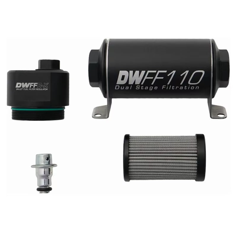 Filtru-Regulator Benzina DeatschWerks DWFFR-X 110 mm - 10 microni