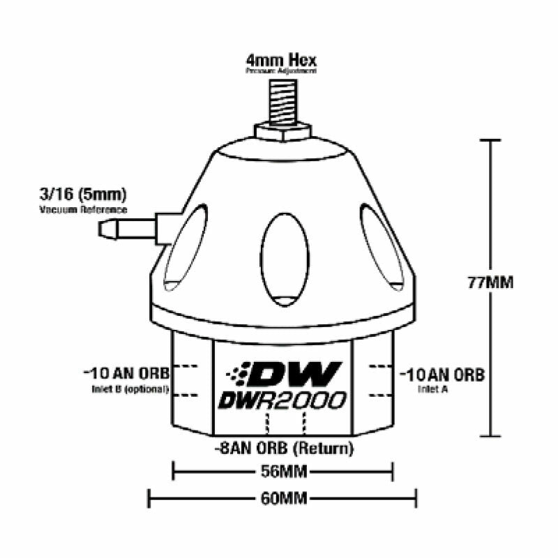 Regulator Presiune Benzina Reglabil DeatschWerks DWR2000 E85 - debit mare