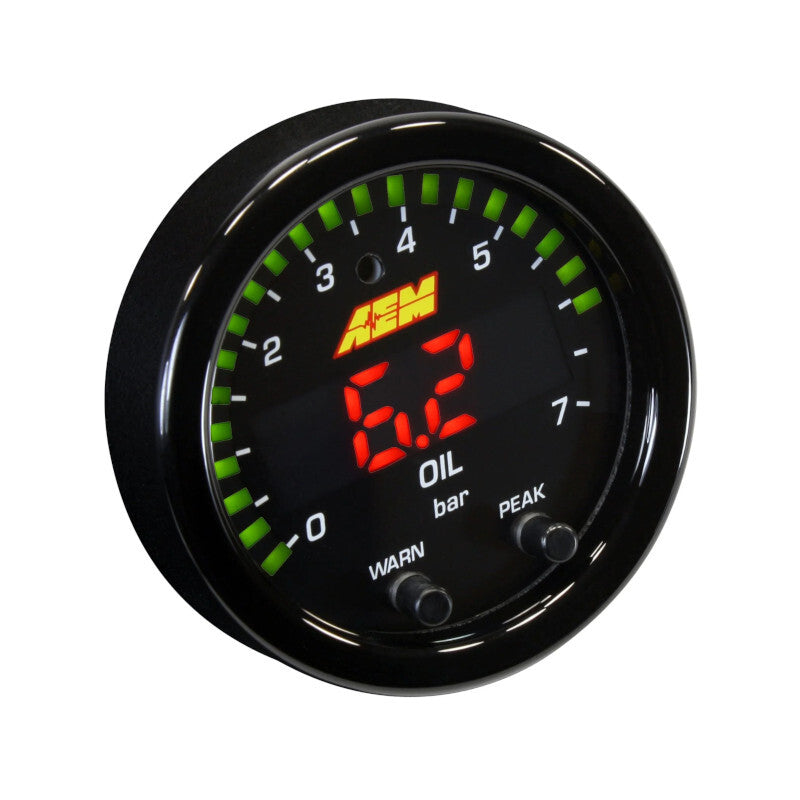 Ceas Presiune Ulei AEM X-Series 52mm - 0-7 bar