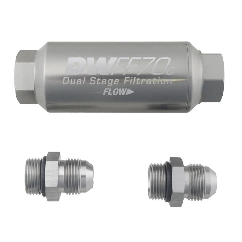 Filtru Benzina Compact pe Traseu DeatschWerks - 10 microni, racord -8 AN