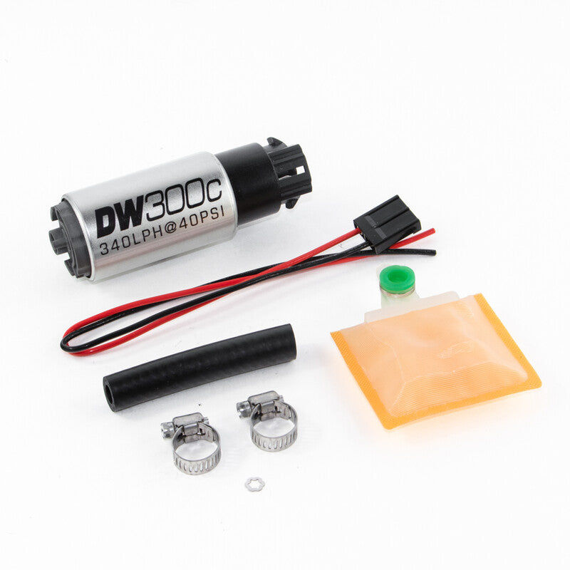 Pompa Benzina DeatschWerks DW300C 340 L/h E85 cu kit montaj universal si clipsuri