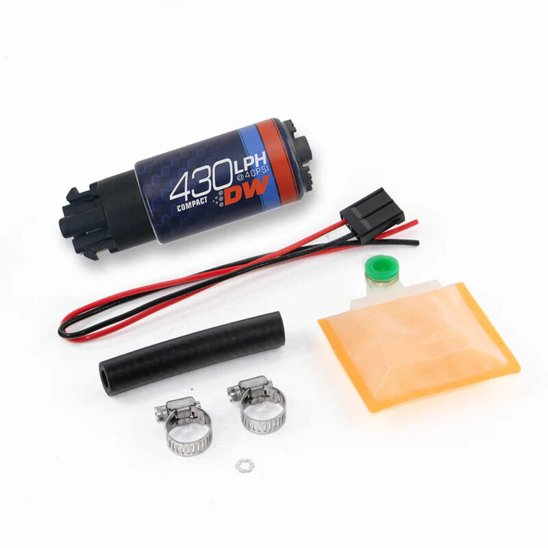 Pompa Benzina DeatschWerks DW430C 430 L/h E85 cu kit montaj universal si clipsuri