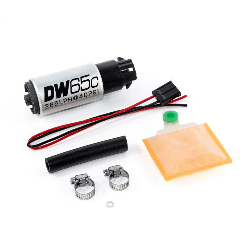 Pompa Benzina DeatschWerks DW65C 265 L/h E85 cu kit montaj universal si clipsuri